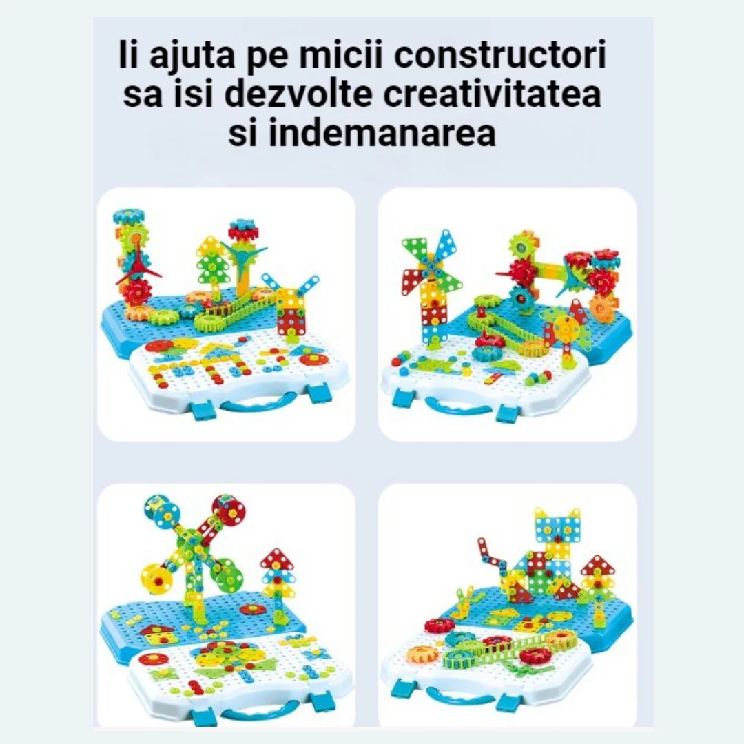 その他 build94 Set de constructie puzzle, cu bormasina, de insurubat, dezvolta