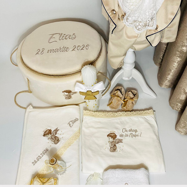 Trusou Botez , Ingeras , Complet cu 7 elemente, Personalizat, Ivoire